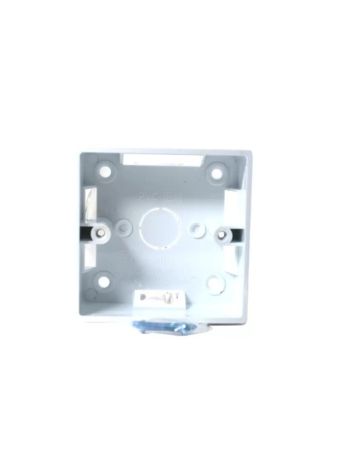 Elitco Elitco - 1 Gang Surface Back Box for Switch Socket (3 x 3 inches) White Color, 35mm. Deep 