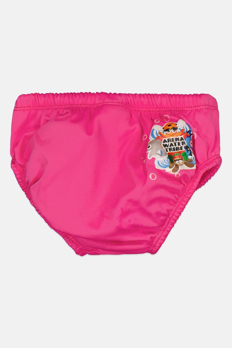 arena Toddlers Girl Graphic Print Bikini Bottom, Pink - Image 2
