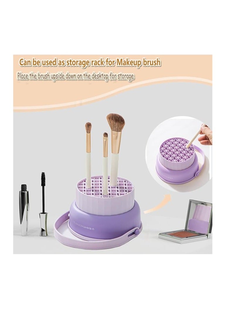 Makeup Brush Cleaning Bowl Powder Puff Beauty Egg Cleaning Artifact Drying Storage Drying Rack Mesh Basket Cleaner Tool - Image 4