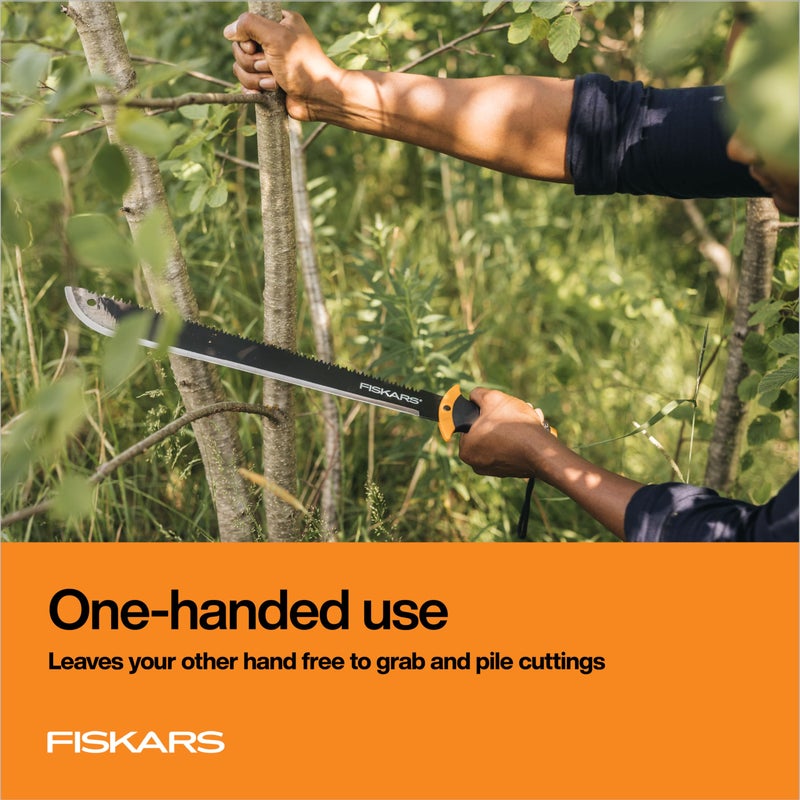 Fiskars Machete Saw, Gifts for Dad, Tempered Steel Blade and Lanyard, 18", Black - Image 4