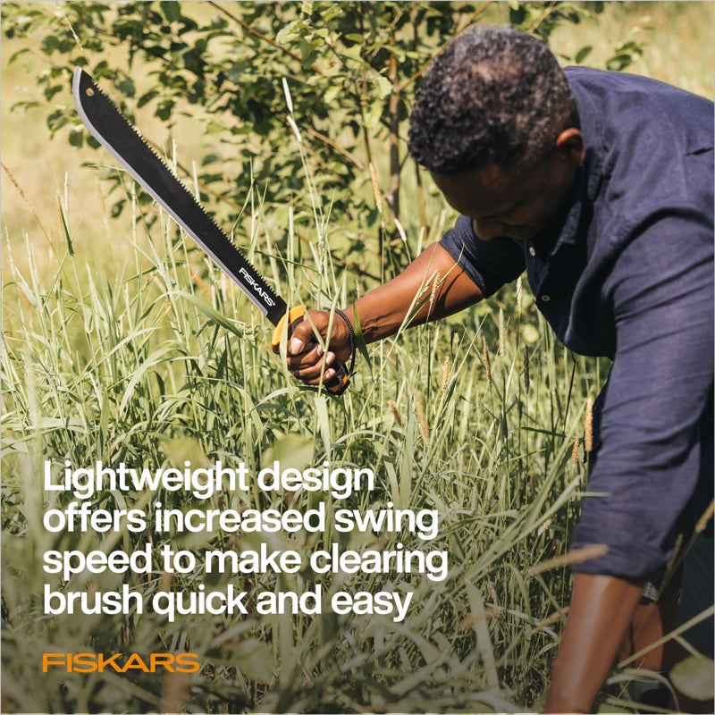 Fiskars Machete Saw, Gifts for Dad, Tempered Steel Blade and Lanyard, 18", Black - Image 3