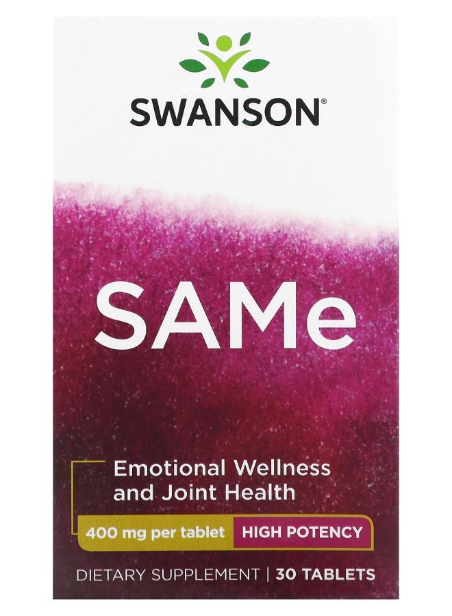 SWANSON SAMe High Potency 400 mg 30 Tablets - Image 2