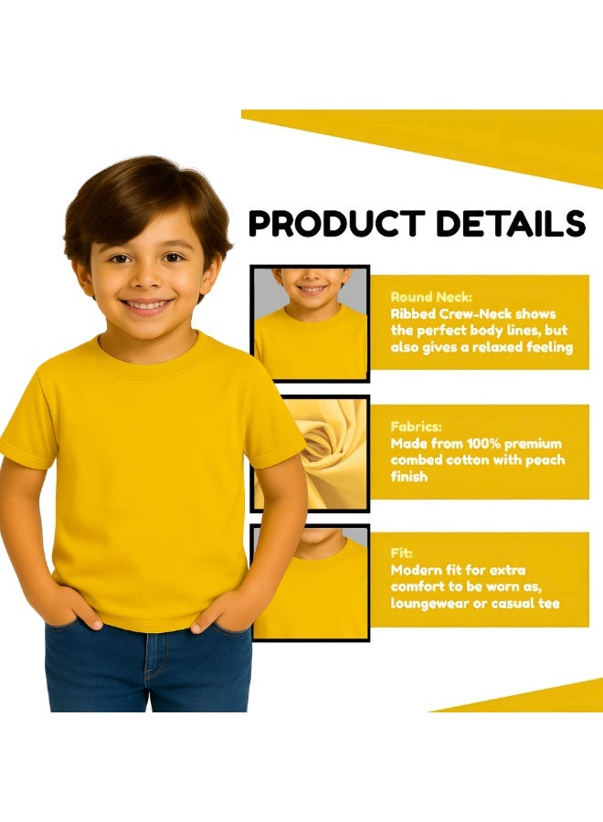 NENOUSH Kids Unisex T-Shirt For Boys & Girls | Soft Cotton Half Sleeve Tee | Comfortable Round Neck Everyday Wear | Casual Outfit For School,Play - Image 5