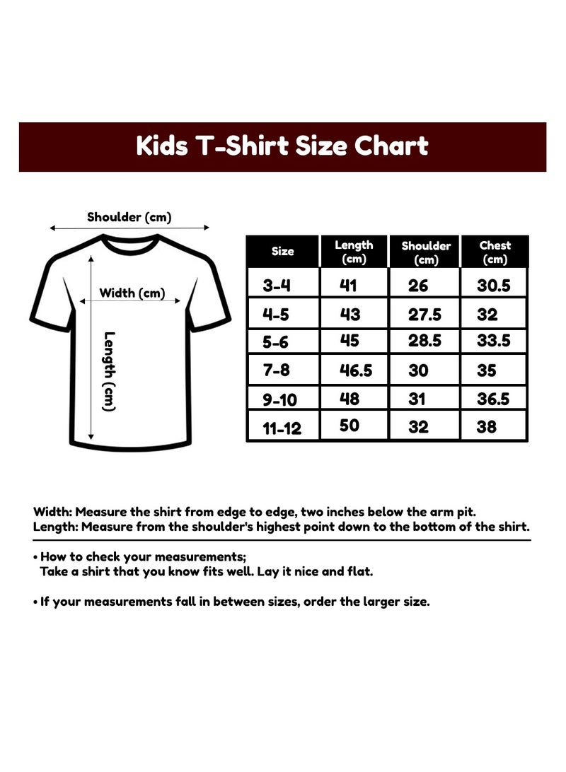 NENOUSH Kids Unisex T-Shirt For Boys & Girls | Soft Cotton Half Sleeve Tee | Comfortable Round Neck Everyday Wear | Casual Outfit For School,Play - Image 3