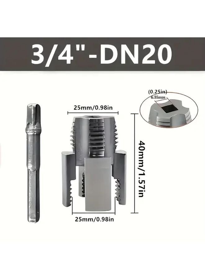 4pcs Set PPR Pipe Threader Tool With Sealant Tape DN15 DN20 Electric Drill Type - Image 4