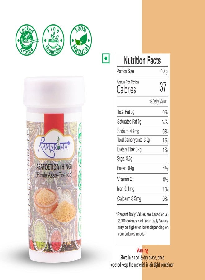 Ramaroma Asafetida (Hing) Ground 0.35oz (10g) ~ All Natural | Salt Free | Vegan | Non-GMO | Asafoetida Indian Spice | Best for Onion Garlic Substitute - Image 3