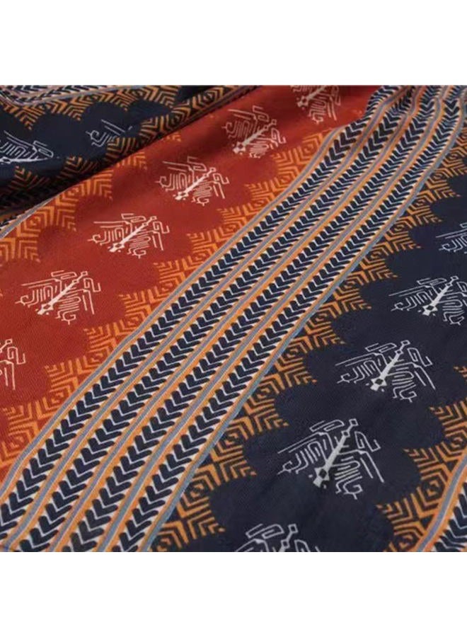 Yeieeo Boho Scarf for Women Lightweight Floral Printed Scarf Fall Winter Fashion Fringed Shawl, Color24, L - Image 3