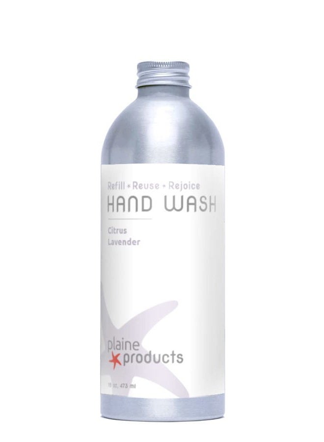Plaine Products Eco-Friendly Hand Soap - Citrus Lavender - Sensitive Skin, 16 oz (Refill Bottle) - Image 1