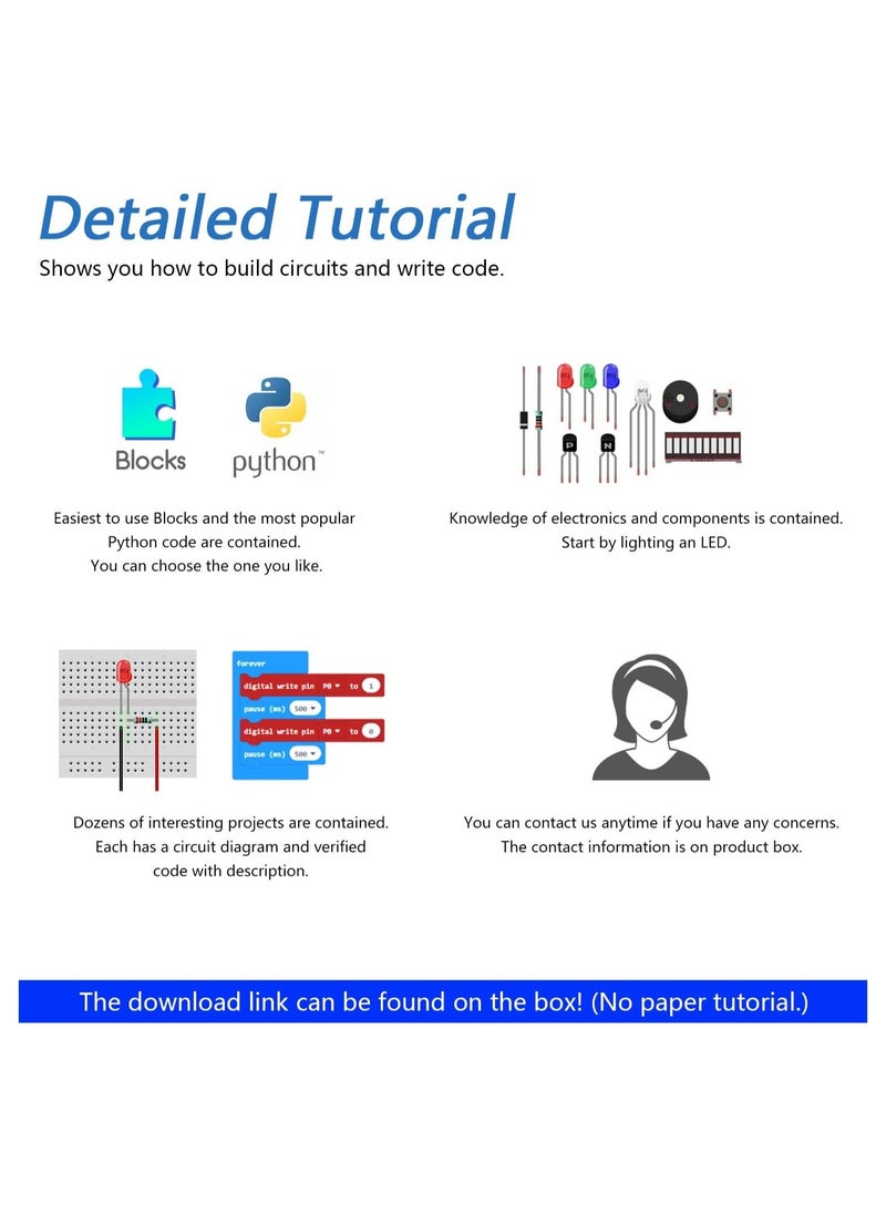 FREENOVE - Ultimate Starter Kit for BBC Micro bit (V2 Included), 316 Page Detailed Tutorial, 225 Items, 44 Projects, Blocks and Python Code - Image 1
