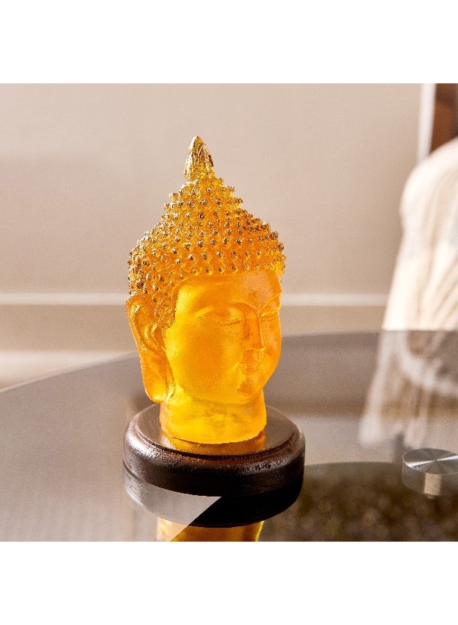 Home Box Asher Polyresin LED Light Head on Wooden Base 9.5 x 9.5 x 17 cm - Image 5