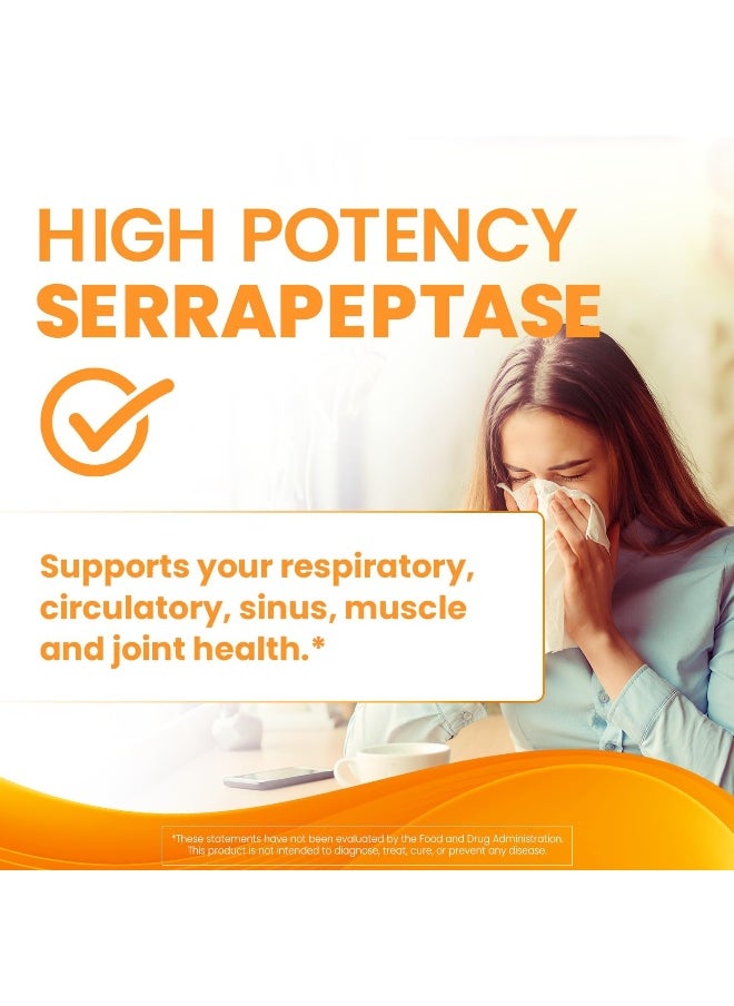 High Potency Serrapeptase Non-Gmo Gluten Free Vegan Supports Healthy Sinuses 120000 Spu 90 Count - pzsku/ZD884EFF25A4BF7592857Z/45/_/1725282231/4afff774-07a7-405a-9184-4546b21b0564