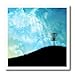 3DROSE 3dRose ht_120327_1 Basket on a Hill Silhouette of a Frisbee Disc Golf Basket with Chain Iron on Heat Transfer for White - Image 2