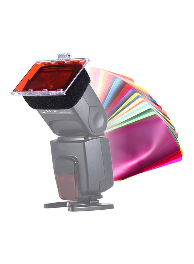 NIBEMINENT 30-Piece Speedlite Color Filter Gel Kit For Flash Light Multicolour - Image 1