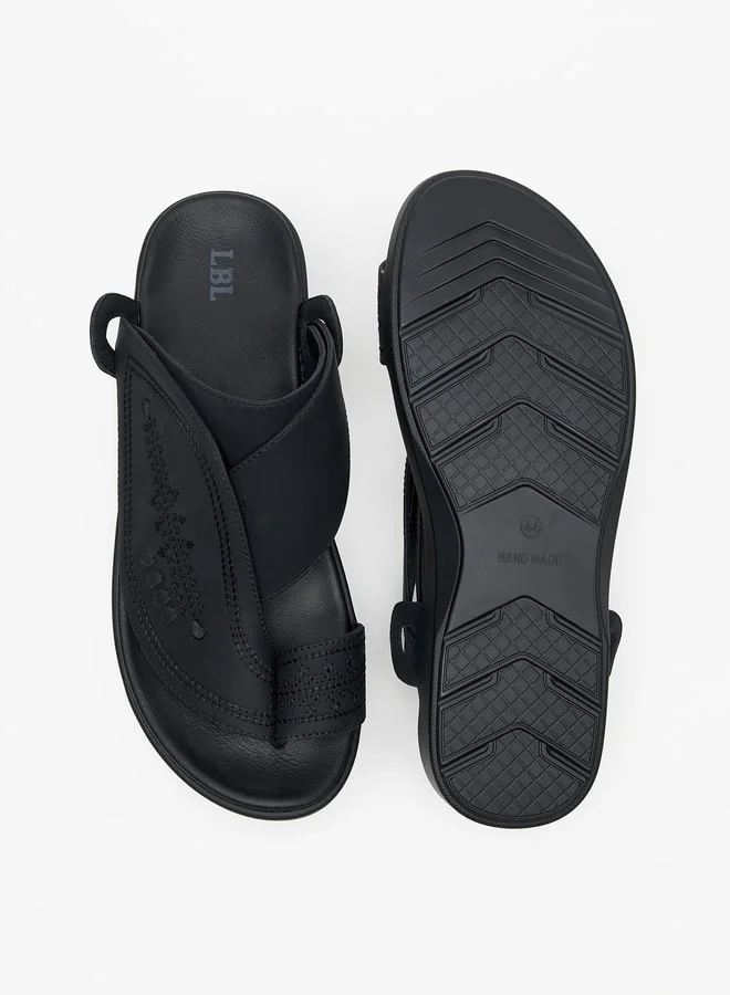 ال بي ال من شو اكسبرس Men's Stitch Detail Slip-On Arabic Sandals