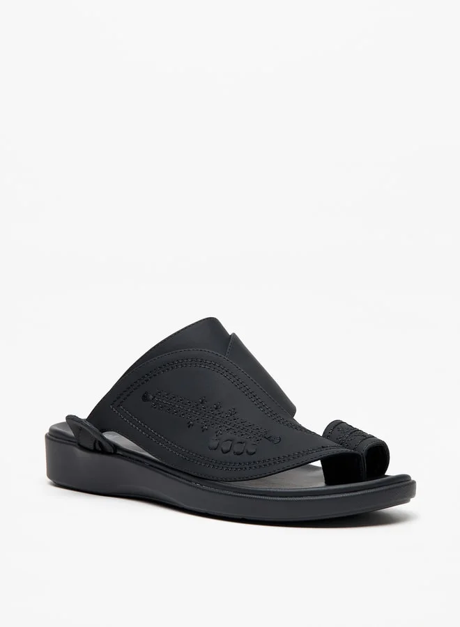 ال بي ال من شو اكسبرس Men's Stitch Detail Slip-On Arabic Sandals