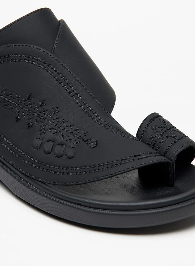 ال بي ال من شو اكسبرس Men's Stitch Detail Slip-On Arabic Sandals