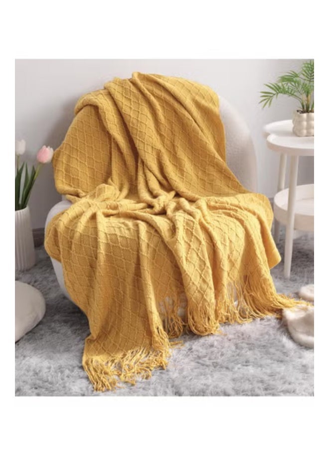 إيزي سو البطانيات المنسوجة المنسوجة، خفيفة الوزن الناعمة المنسوجة رمي البطانيات مع القنابل مناسبة للسرير، الأريكة، الكرسي - Image 3