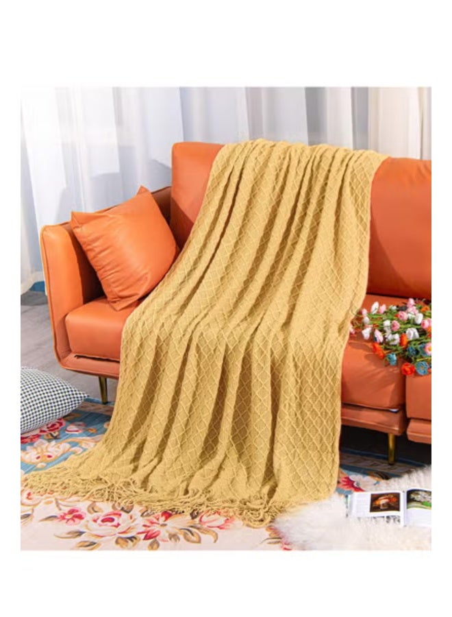 إيزي سو البطانيات المنسوجة المنسوجة، خفيفة الوزن الناعمة المنسوجة رمي البطانيات مع القنابل مناسبة للسرير، الأريكة، الكرسي - Image 4