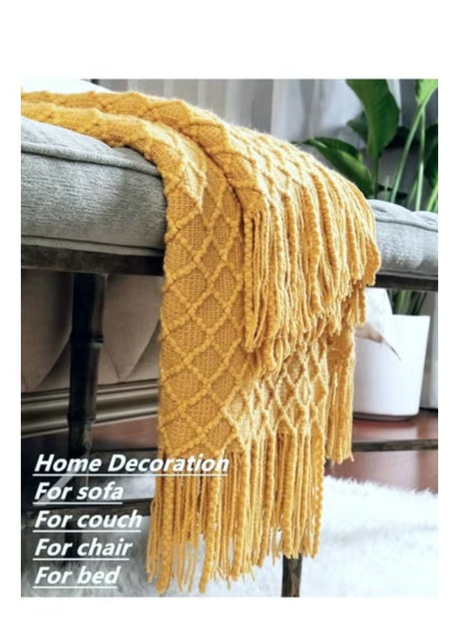 إيزي سو البطانيات المنسوجة المنسوجة، خفيفة الوزن الناعمة المنسوجة رمي البطانيات مع القنابل مناسبة للسرير، الأريكة، الكرسي - Image 5