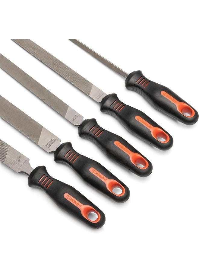 Nicholson Nicholson Crescent 5 Piece General Purpose File Set with Ergonomic Handles  - Image 3