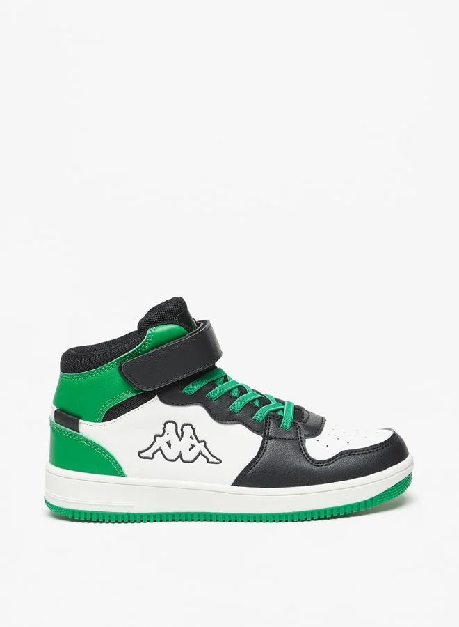 Kappa Boys' Perforated Casual Sneakers With Hook And Loop Closure
