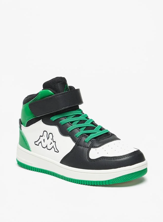 Kappa Boys' Perforated Casual Sneakers With Hook And Loop Closure