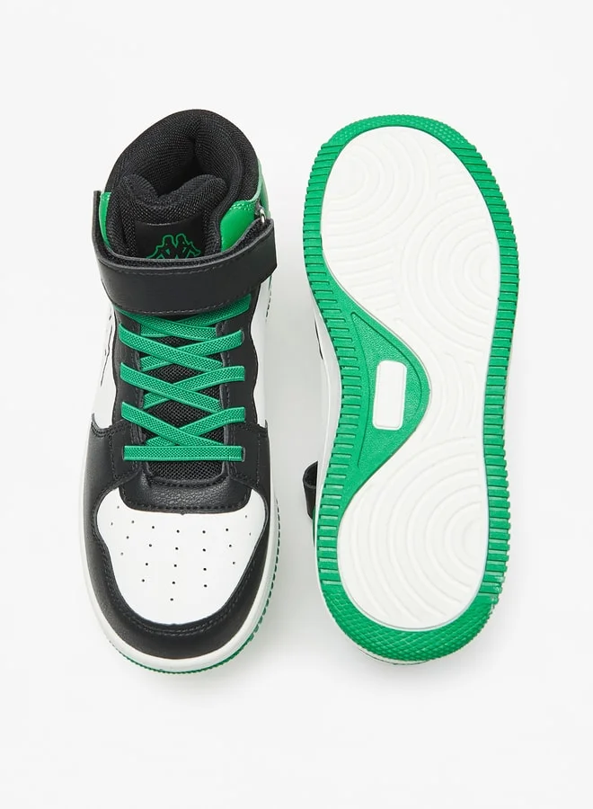 Kappa Boys' Perforated Casual Sneakers With Hook And Loop Closure
