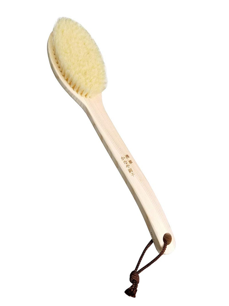 IPPINKA Japanese Body Brush for Bath or Dry Brushing Exfoliation Cellulite Treatment Medium Soft - Image 1