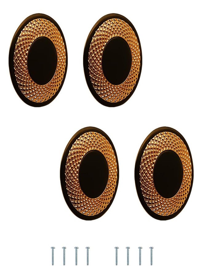 HYDERON Rose Gold Black Finish Knobs for Drawers and Cabinets - Elegant and Durable Cabinet Knobs for Home and Office Use (Model S-202 RG Black) (1 Piece) - Image 1