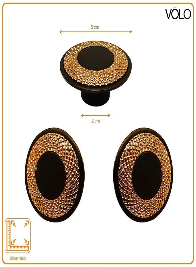 HYDERON Rose Gold Black Finish Knobs for Drawers and Cabinets - Elegant and Durable Cabinet Knobs for Home and Office Use (Model S-202 RG Black) (1 Piece) - Image 2