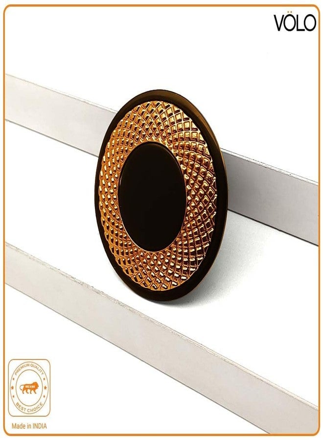 HYDERON Rose Gold Black Finish Knobs for Drawers and Cabinets - Elegant and Durable Cabinet Knobs for Home and Office Use (Model S-202 RG Black) (1 Piece) - Image 3