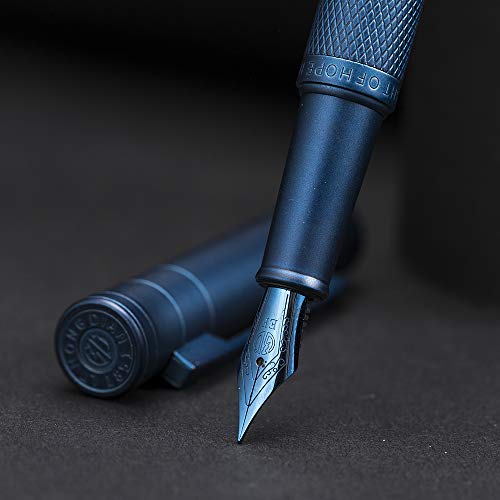erofa Hongdian Dark Blue Forest Fountain Pen Extra Fine Nib 0.38mm Beautiful Tree Texture Excellent Metal Writing Pen - Image 5