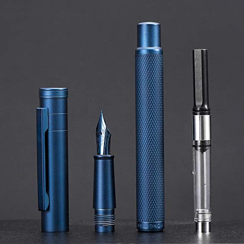 erofa Hongdian Dark Blue Forest Fountain Pen Extra Fine Nib 0.38mm Beautiful Tree Texture Excellent Metal Writing Pen - Image 4