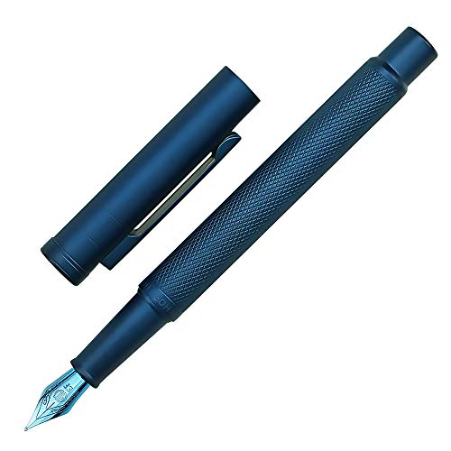 erofa Hongdian Dark Blue Forest Fountain Pen Extra Fine Nib 0.38mm Beautiful Tree Texture Excellent Metal Writing Pen - Image 1