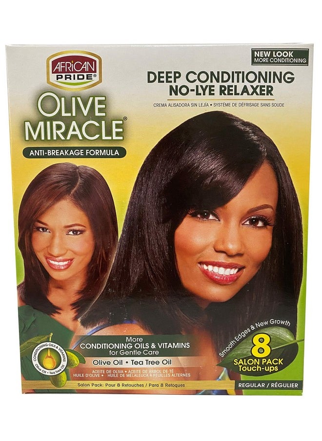 African Pride Olive Miracle Deep Conditioning Nolye Relaxer Regular Kit 8Count  - Image 2