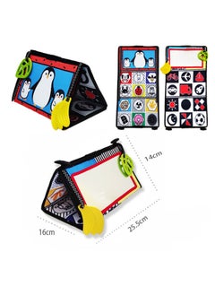 Black White Haha Glasses Training Book Foldable Toothpaste Car Hanging Baby Toys Wholesale-Color:Penguin Haha Mirror