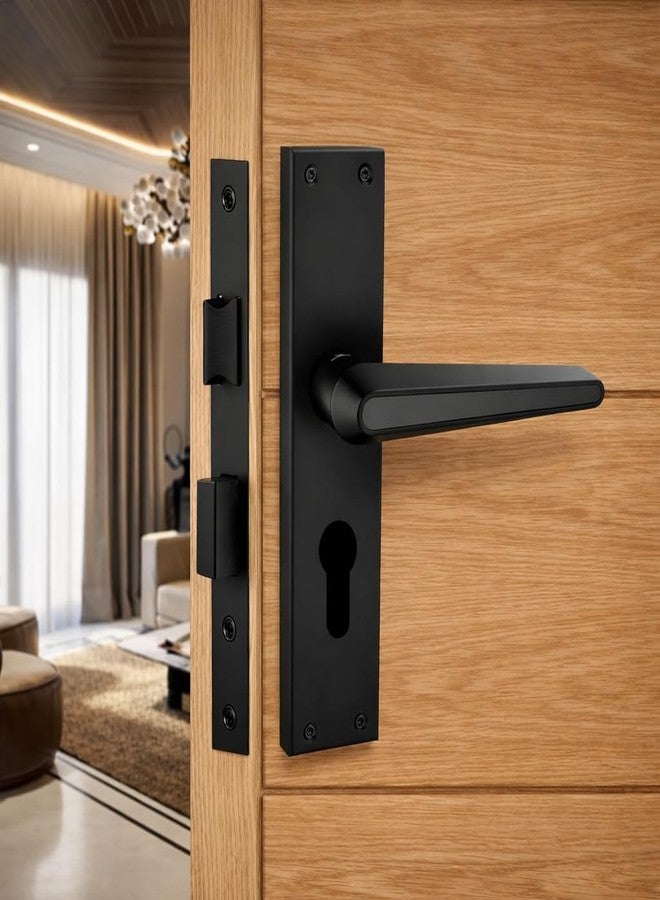 Harrison Door Locks for Main Door, Door Lock for Bedroom, Mortise Door Lock Set, Mortise Door Handle, Door Locks Handlesets with 3 Key | Black Matt Finish | 30530| Entrance/Both Sid Knob - Image 1