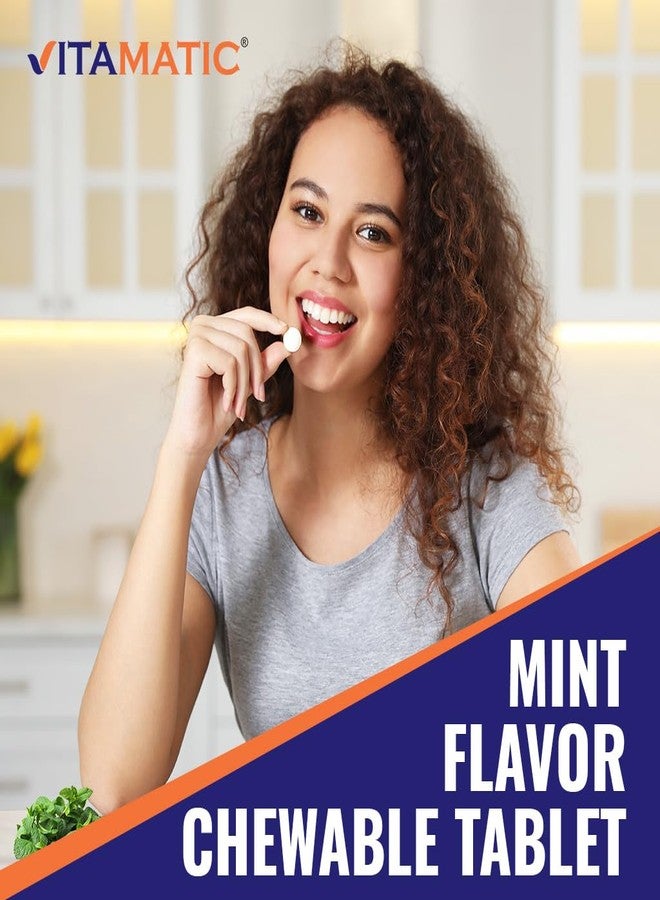 Vitamatic فيتامينات ساليفاريوس كومبلكس 10 مليار قرص مضغ قابل للمضغ بنكهة النعناع - 60 حبة - بروبيوتيك قابل للمضغ لصحة الفم + بريبيوتيك - يدعم صحة الأسنان واللثة وتنفس أفضل - Image 4