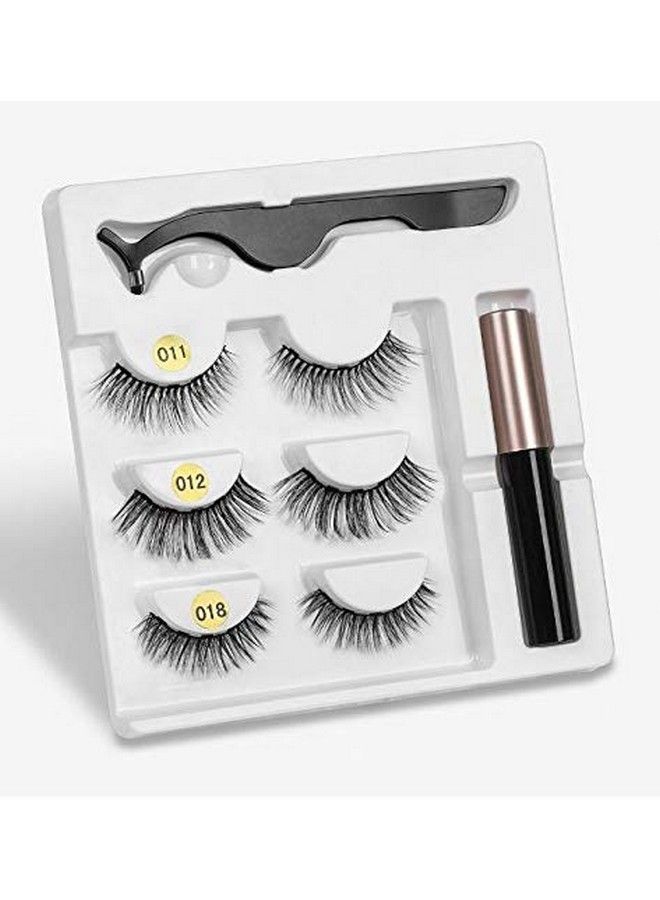 Vinayakart 3D 3 Pair False Magnetic Eyelashes Eyeliner With Special Tool ( 11=12=18) - Image 3