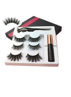 Vinayakart 3D 3 Pair False Magnetic Eyelashes Eyeliner With Special Tool ( 11=12=18)  - Image 4