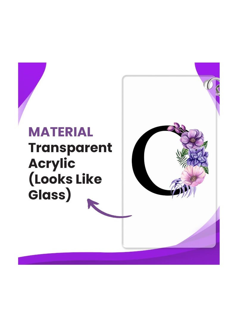 PRINTSHOP4ME Acrylic Alphabet A-Z Initial Letter Keychain for Women Bag Charms Purse Charms For Handbags Pendant Key Ring for Purse Handbags Women Girl Key Ring for Backpack  - Image 2