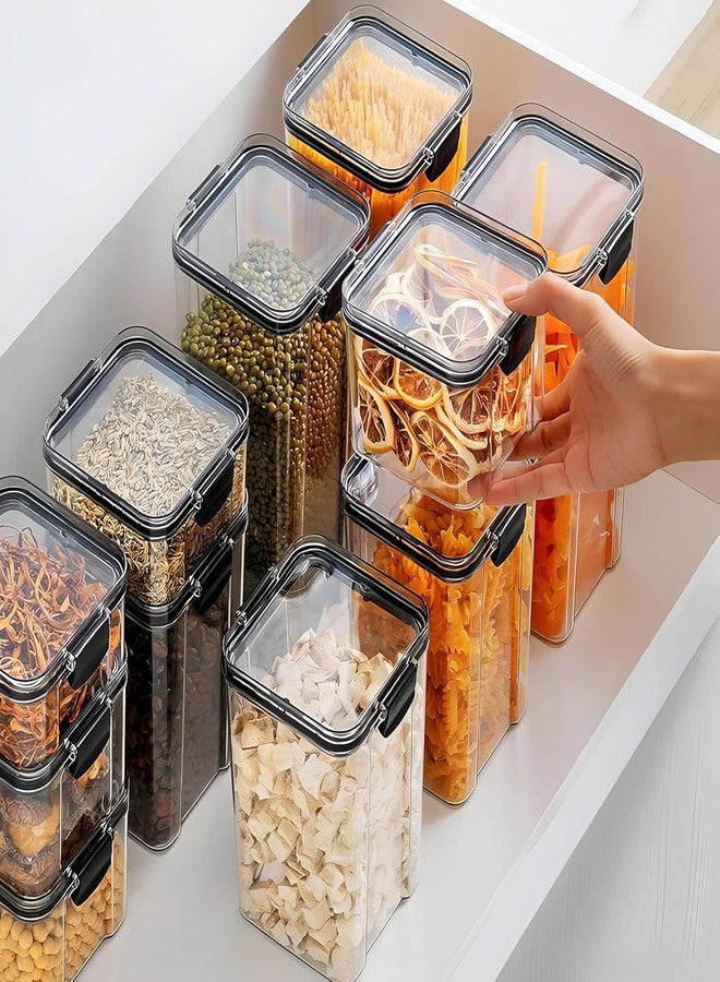 DNkitch Airtight Food Storage Container 1700 ML BPA Free Lock Container for Kitchen & Pantry Leakproof, Stackable Plastic Canister for Rice, Dal, Pulses & Snacks (Pack of 6) - Image 4
