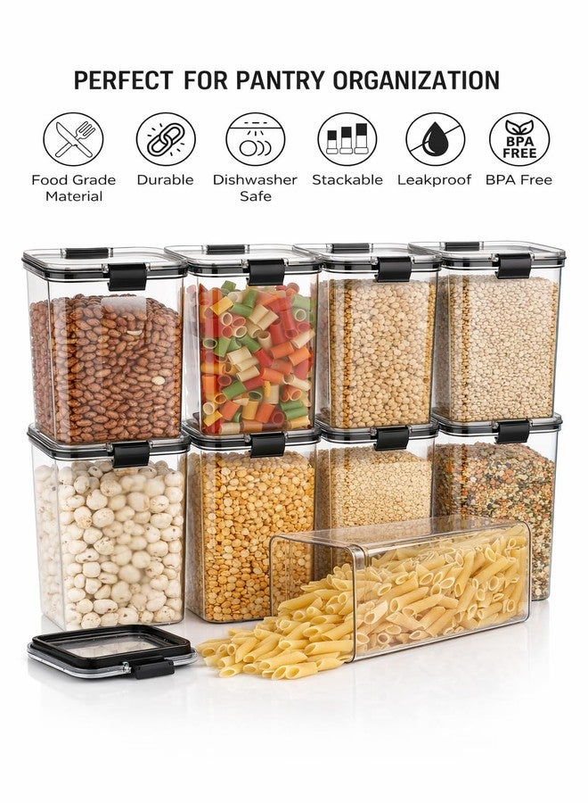 DNkitch Airtight Food Storage Container 1700 ML BPA Free Lock Container for Kitchen & Pantry Leakproof, Stackable Plastic Canister for Rice, Dal, Pulses & Snacks (Pack of 6) - Image 3