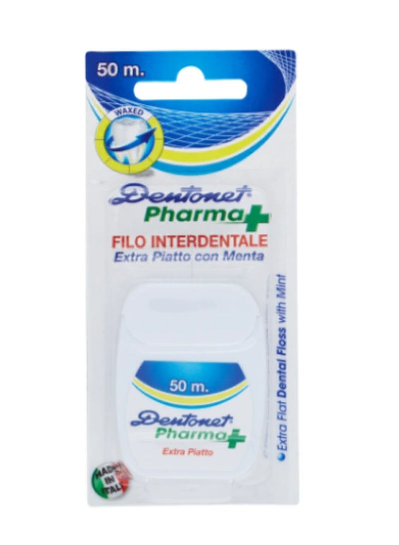 DentoNet Pharma Plus 108 Extra Flat Dental Floss Mint