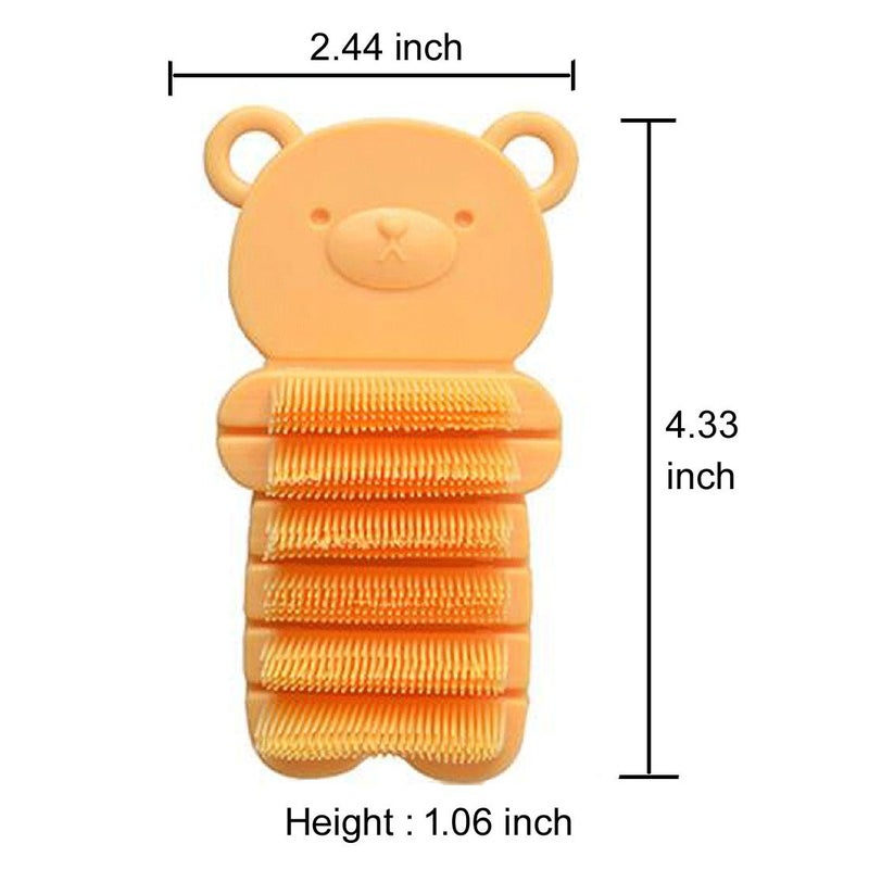 JINCH Nail Scrubber Brush Kids, Finger Nails Scrub Scrubbing Cleaning Washing Brushes with Soft Bristle for Baby and Children, Animal Style and 2 Colors Choice (Yellow) - Image 2