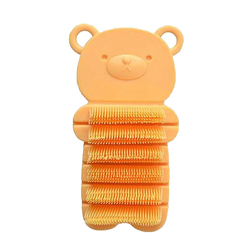 JINCH Nail Scrubber Brush Kids, Finger Nails Scrub Scrubbing Cleaning Washing Brushes with Soft Bristle for Baby and Children, Animal Style and 2 Colors Choice (Yellow) - Image 1