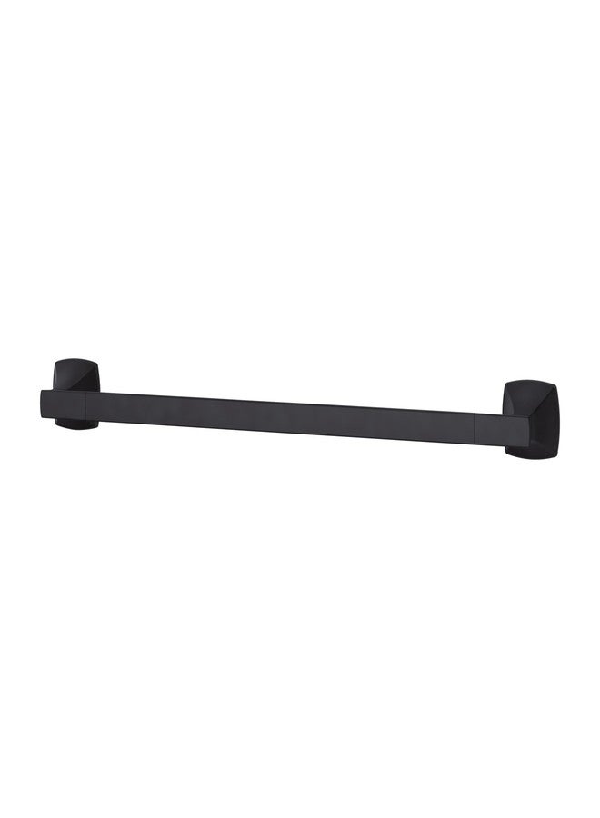 Pfister Venturi Bath Towel Bar for Bathroom, 18-Inch, Wall-Mounted, Screw-in, Matte Black Finish, BTBVNC1B - Image 1