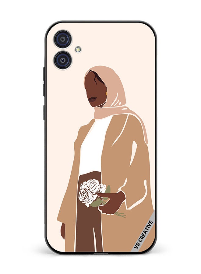 VR CREATIVE Protective Case Cover For Samsung Galaxy M04/F04 Woman In Hijab Design Multicolour - Image 1