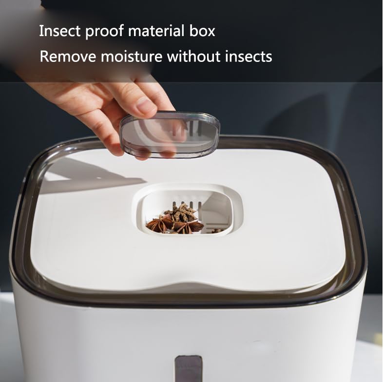 GNEY Airtight Rice Storage Container with Silicone Seal Lid–insect Proof Grain Storage Bin with Moisture Absorber,Transparent Window,Non-Slip Bottom,Large Capacity Food Storage Box,Flour,Cereal & Dry Food - Image 4