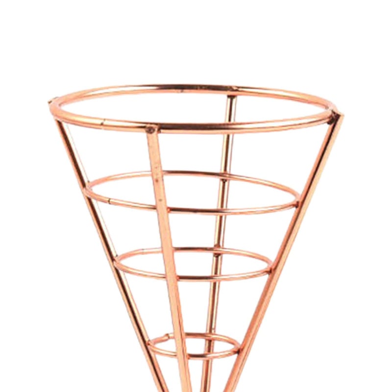 Rose Gold French Fries Cone Holder Stand Picnic Table Fry Basket - Image 4